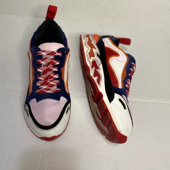 SANDRO Paris Trainers Flame Sole Sneakers Size 6.5 - Picture 7 of 13